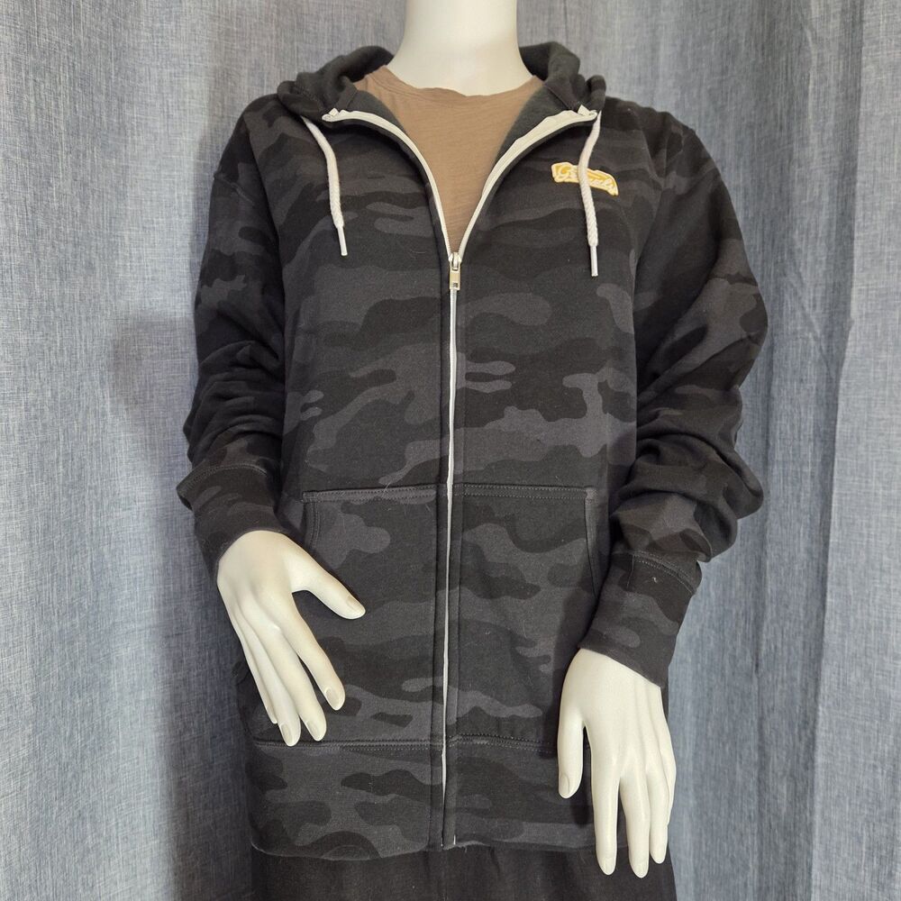 Grizzly Griptape Hoodie Sweatshirt Women's M Zip Gray Camo Skateboard Outdoor